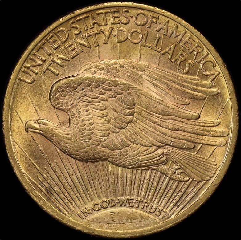 USA 1923 Gold Twenty Dollar Saint-Gaudens KM# 131 Uncirculated product image