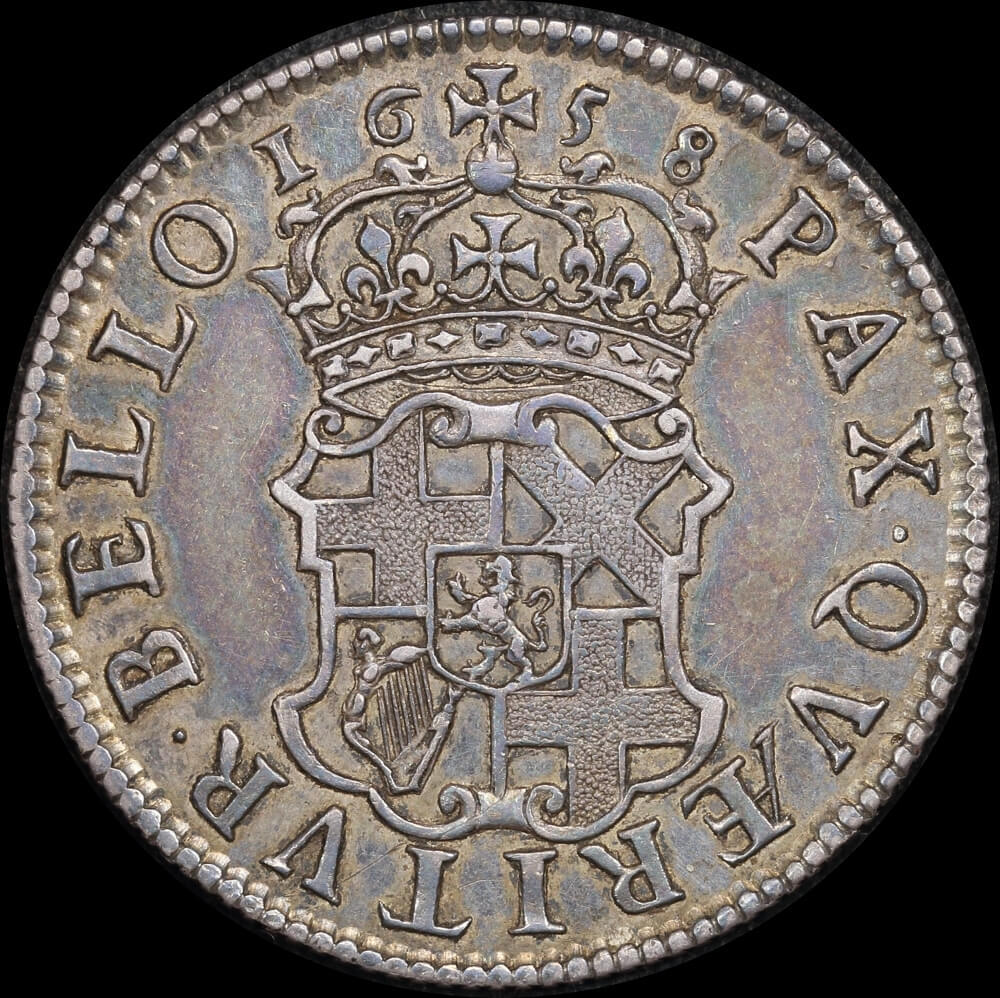 1658 Silver Shilling Oliver Cromwell S#3228 Very Fine