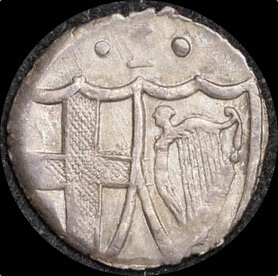 Undated Commonwealth of England Silver Penny S# 3222 GEF product image