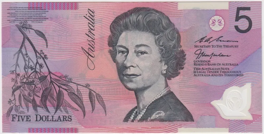 1997 $5 Note MacFarlane/Evans R218bL HB97 Last Prefix Uncirculated