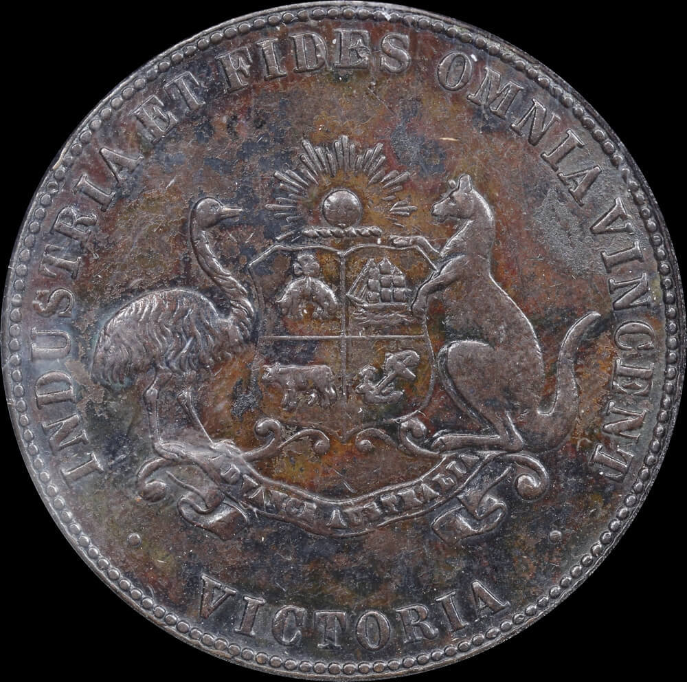 1861 J.R. Grundy Copper Penny Token A#155 Very Fine