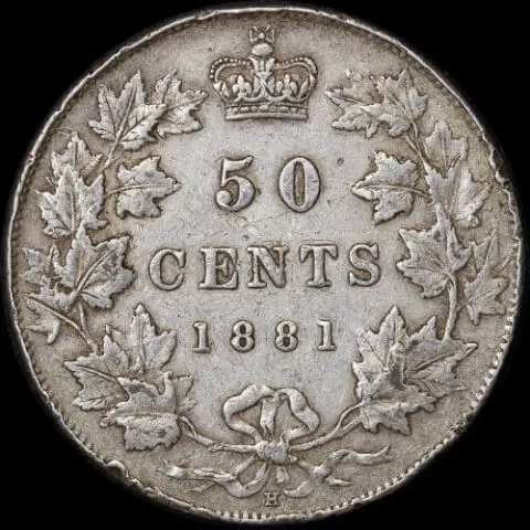 Canada 1881 Silver 50 Cents KM#6 about VF product image
