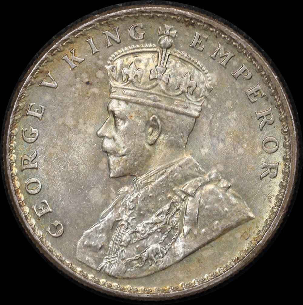 India (British) 1919 Silver Rupee KM# 523 Choice Uncirculated