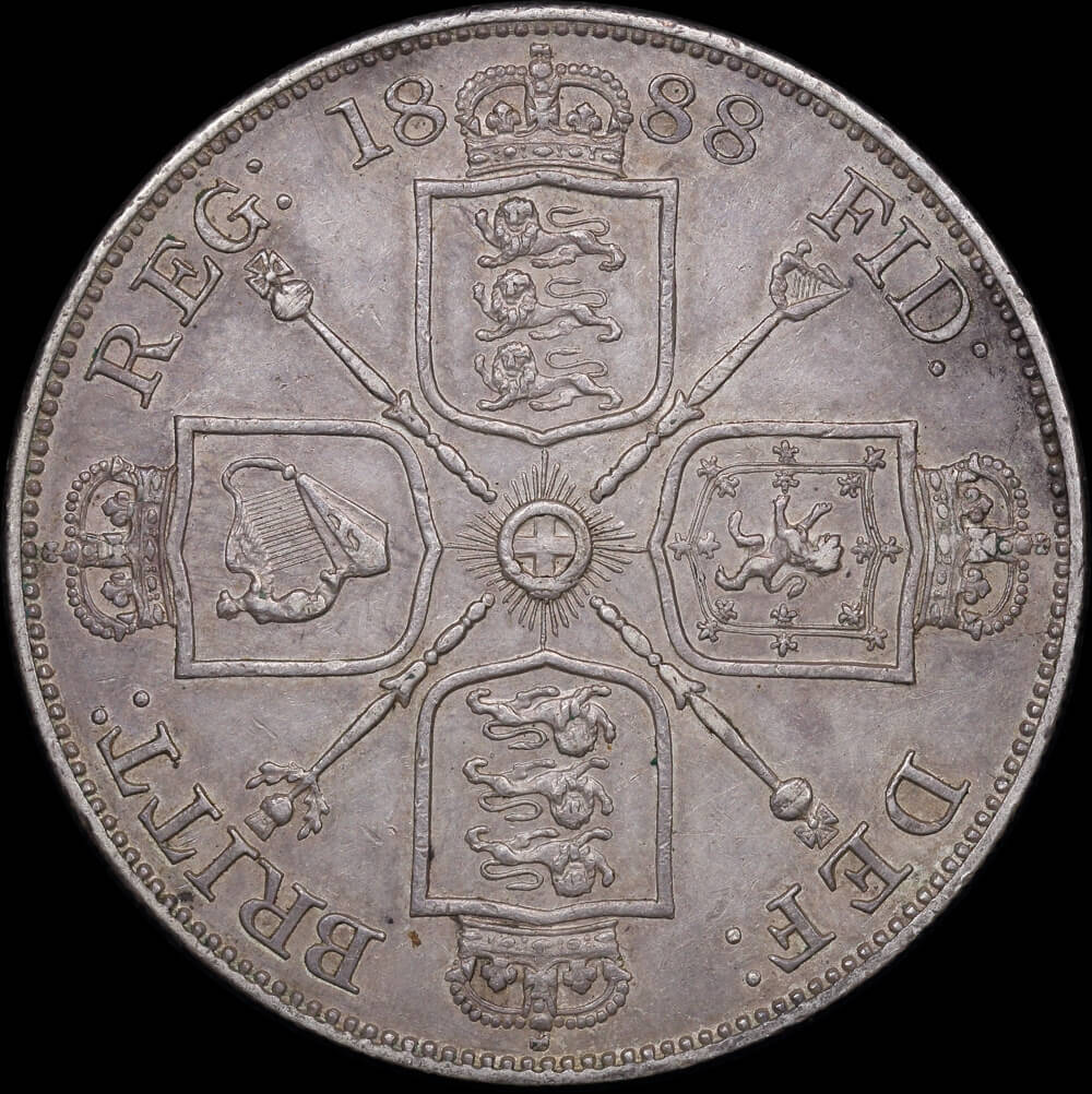 1888 Silver Double Florin Victoria S#3922/3 Very Fine product image