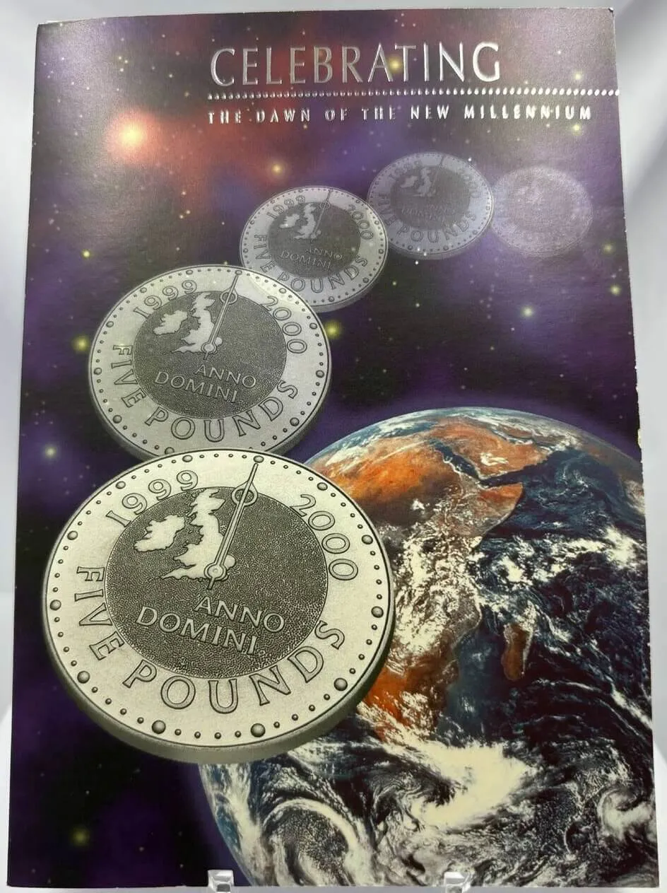 United Kingdom 2000 5 Pounds Brilliant Uncirculated Coin - The Millennium Crown