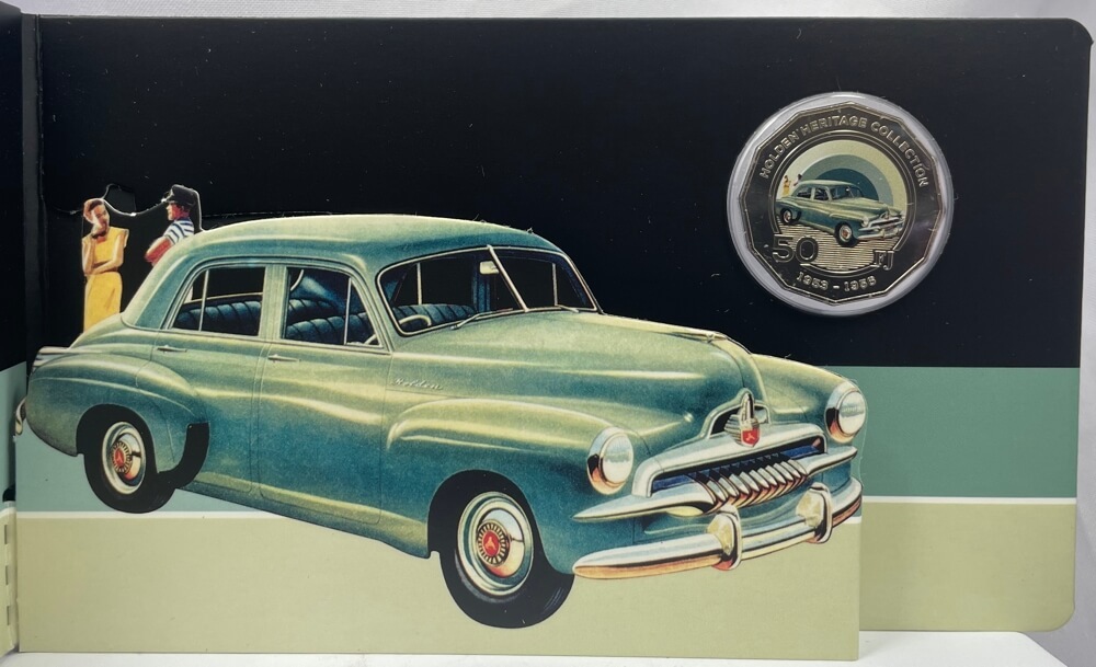 2016 Coloured 50 Cent Uncirculated Coin Holden Heritage FJ product image