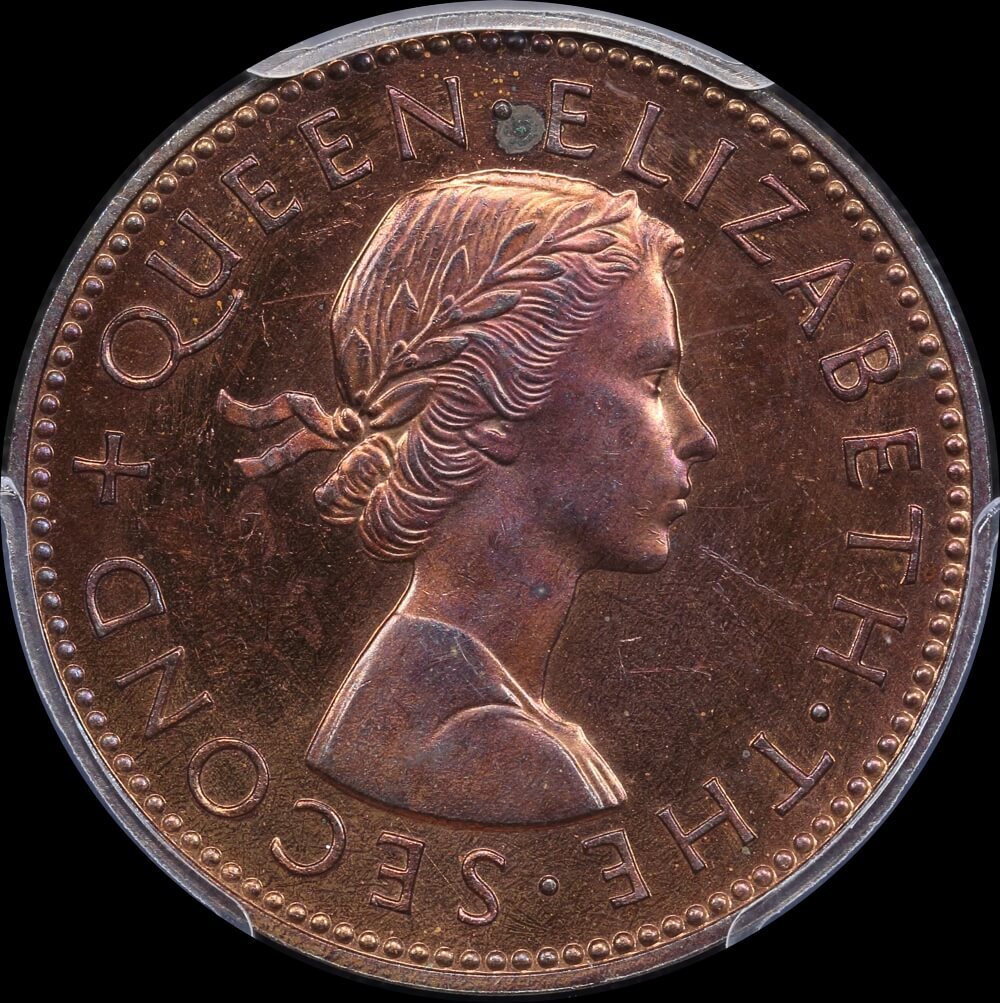 New Zealand 1963 Proof Halfpenny PCGS PR63RB product image