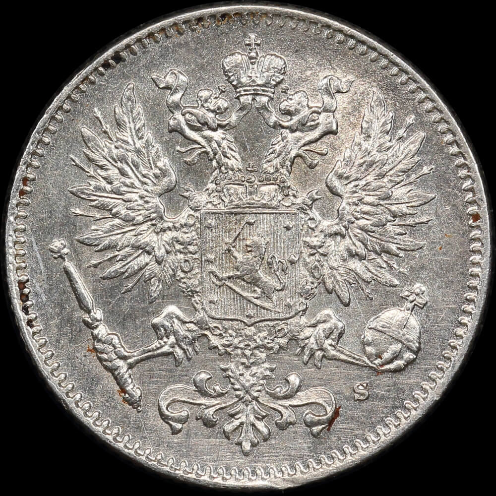 Finland 1915 Silver 50 Pennia KM# 2.2 Uncirculated product image