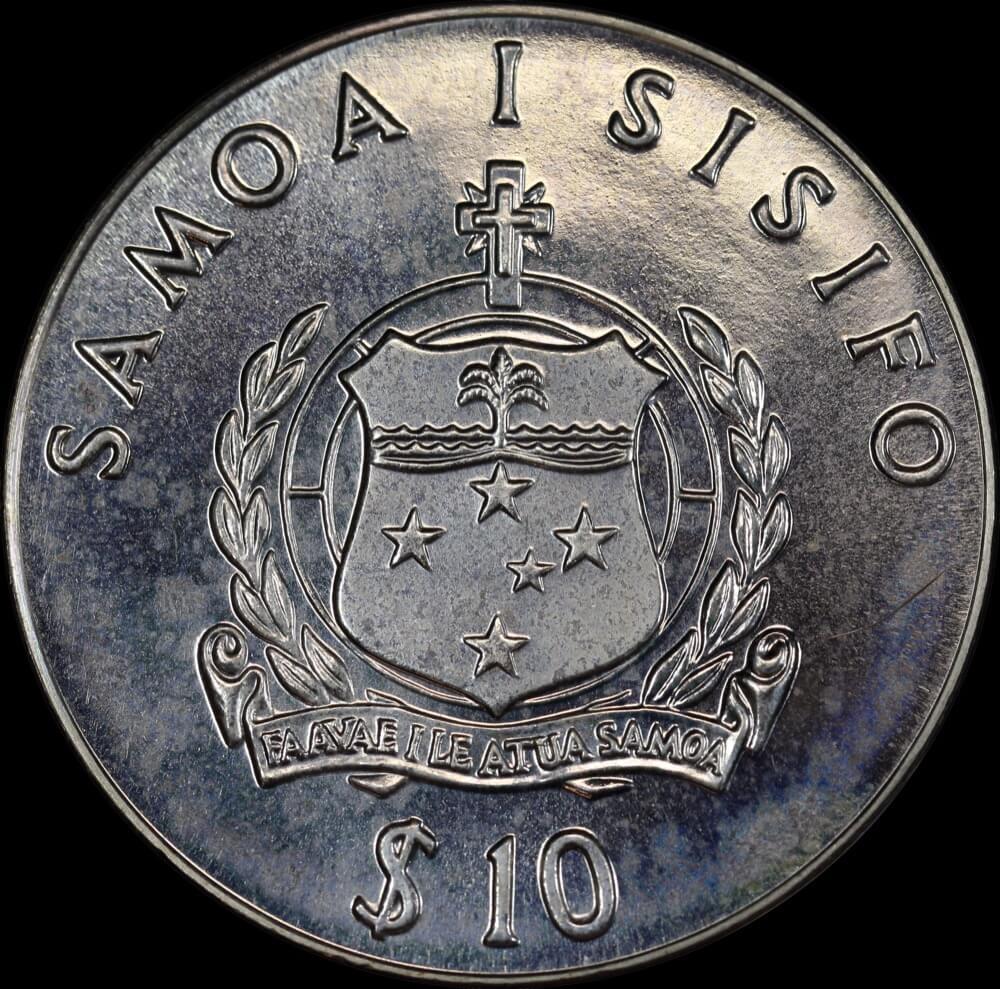 Samoa 1970 Silver 10 Tala Uncirculated Coin Captain James Cook product image