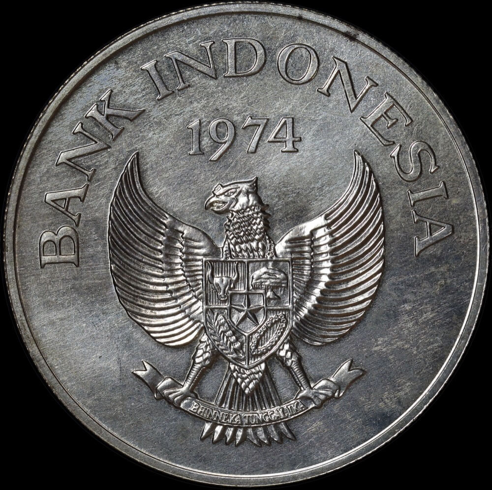 Indonesia 1974 Silver Uncirculated 2,000 Rupiah - Tiger KM#39 product image