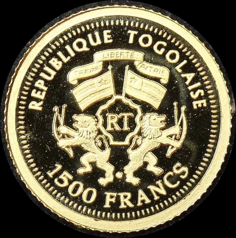 Togo 2008 Gold 1500 Francs Half Gram Coin Max Planck product image