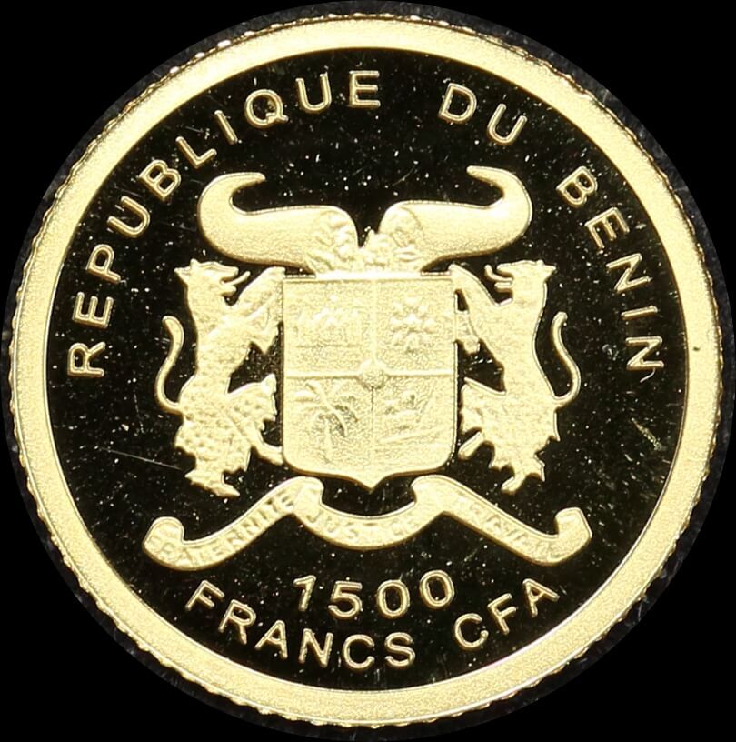 Benin 2007 Gold 1500 Francs Half Gram Coin Rodin's The Thinker product image