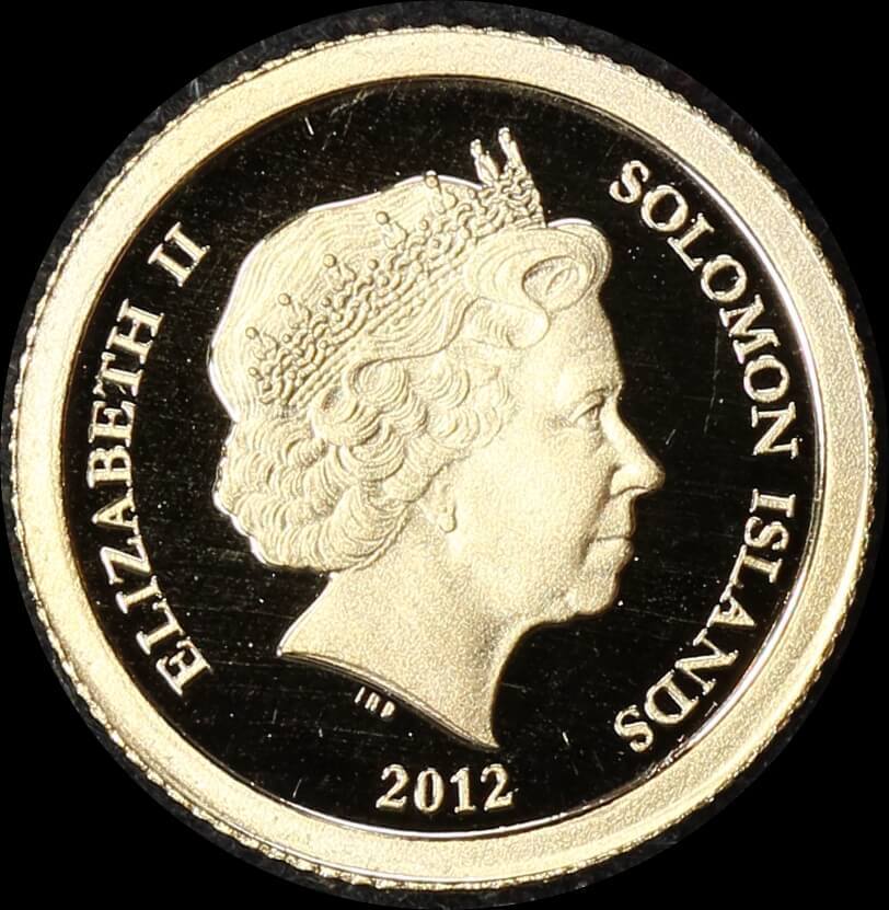 Solomon Islands 2012 Gold $1 Half Gram Coin Maya Calendar product image