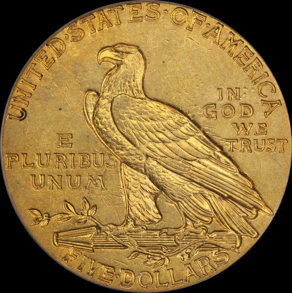 United States 1913 Gold 5 Dollar Indian Head Half Eagle PCGS AU55 product image