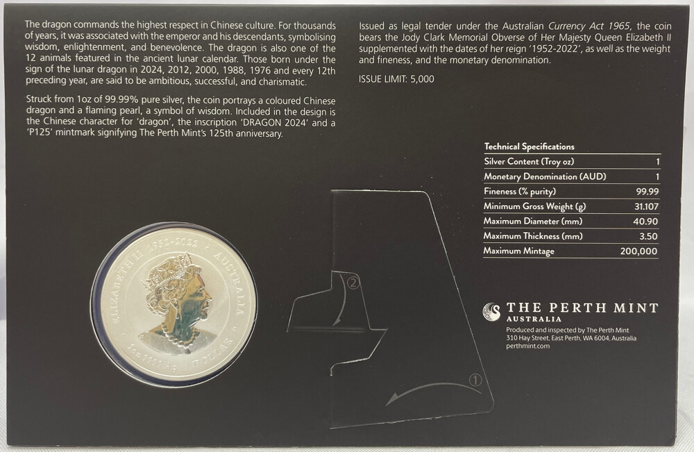 2024 Silver 1oz Lilac Dragon - Sydney Money Expo product image