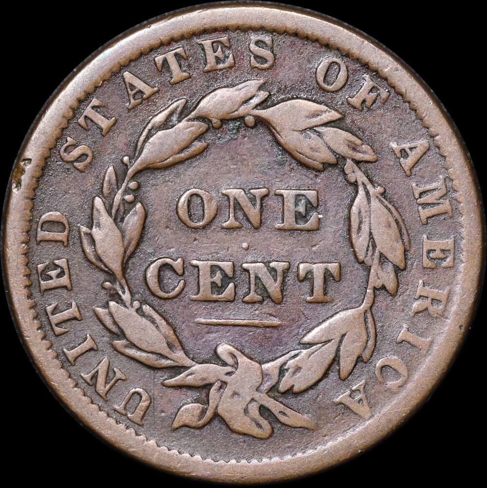 United States 1837 Copper Coronet Cent  Very Good product image