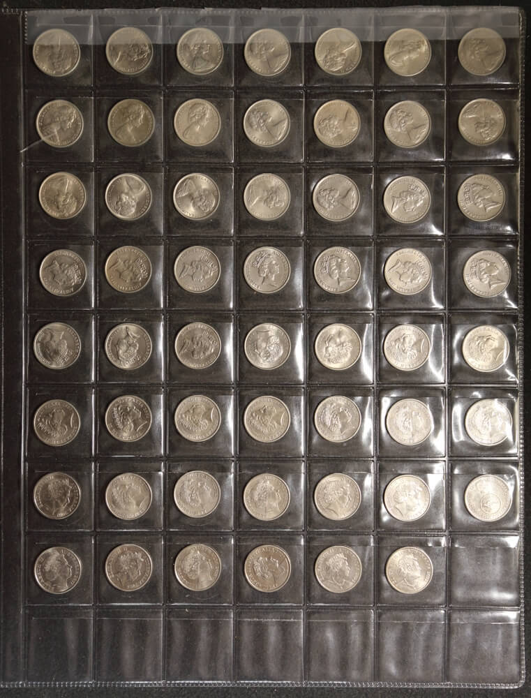 1966-2022 5 Cent Comprehensive Collection of 55 Uncirculated Coins
