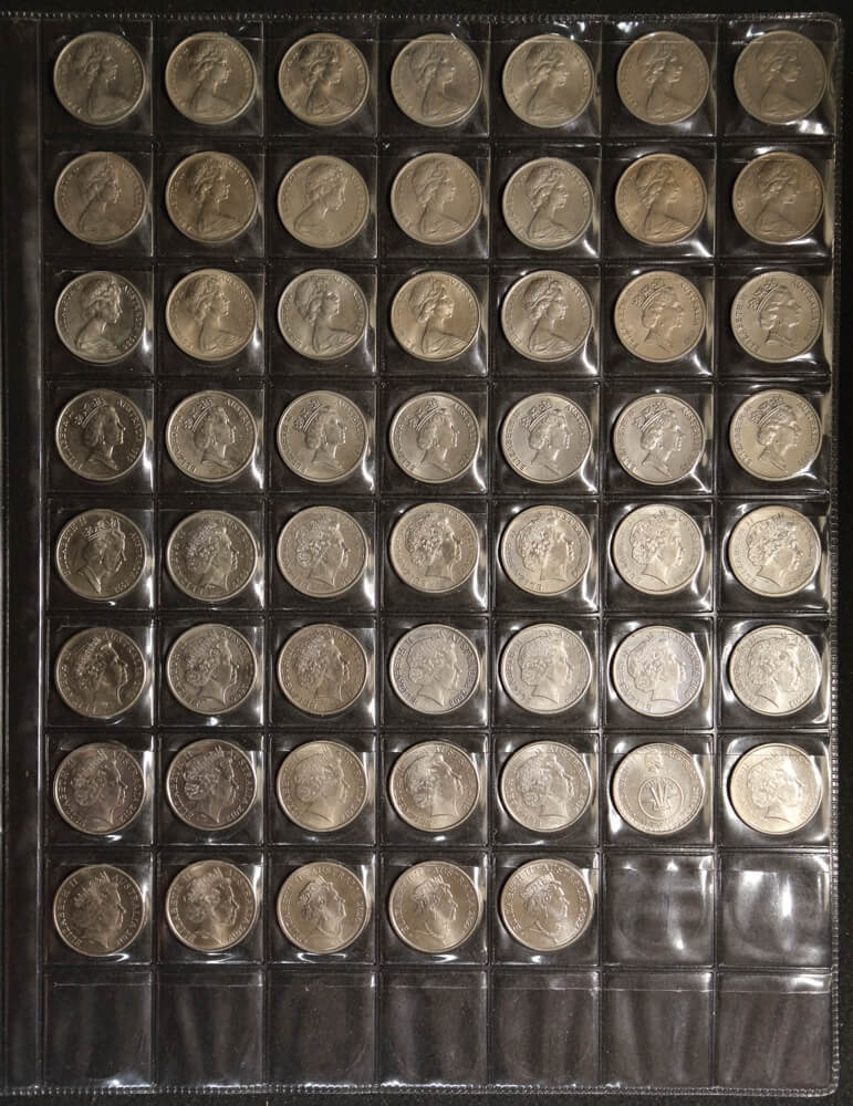 1966-2022 10 Cent Comprehensive Collection of 54 Uncirculated Coins