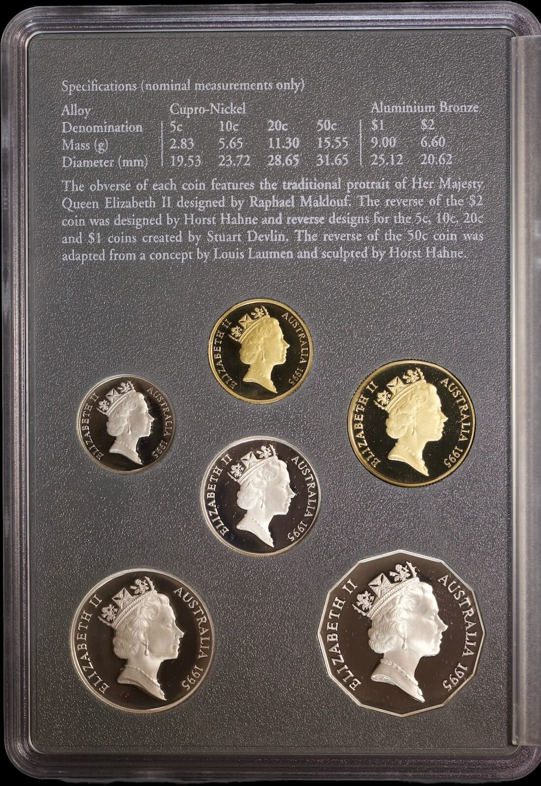 Australia 1995 Proof Coin Set Weary Dunlop Damaged Packaging