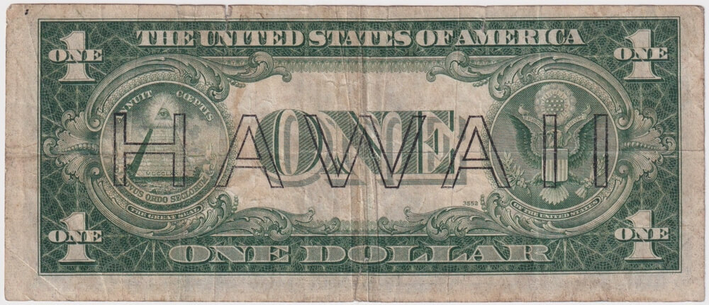 USA 1942 $1 Hawaii Emergency Currency P#36 Very Good product image