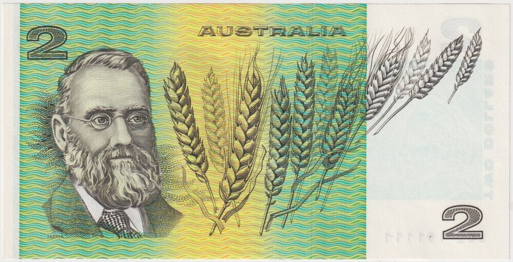 1985 $2 Note Johnston/Fraser R89 Uncirculated Fancy Serial Number LDE 191111