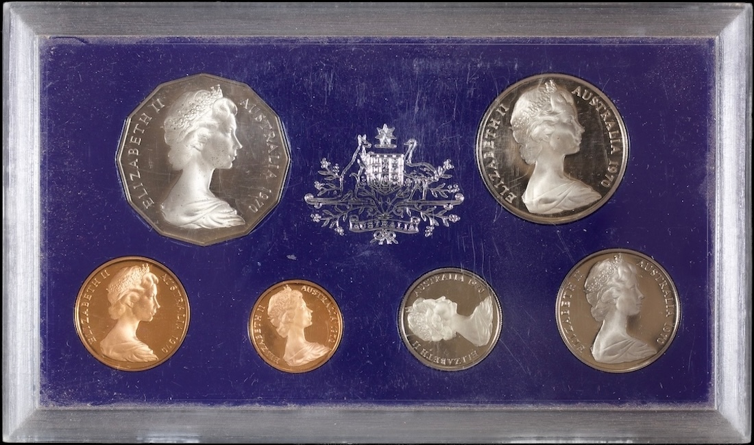Australia 1970 Proof Coin Set  Damaged Packaging