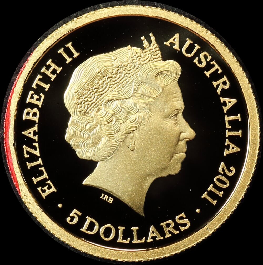 2011 Gold 5 Dollar Proof Coin Cascades Female Factory ex RAM Master Collection