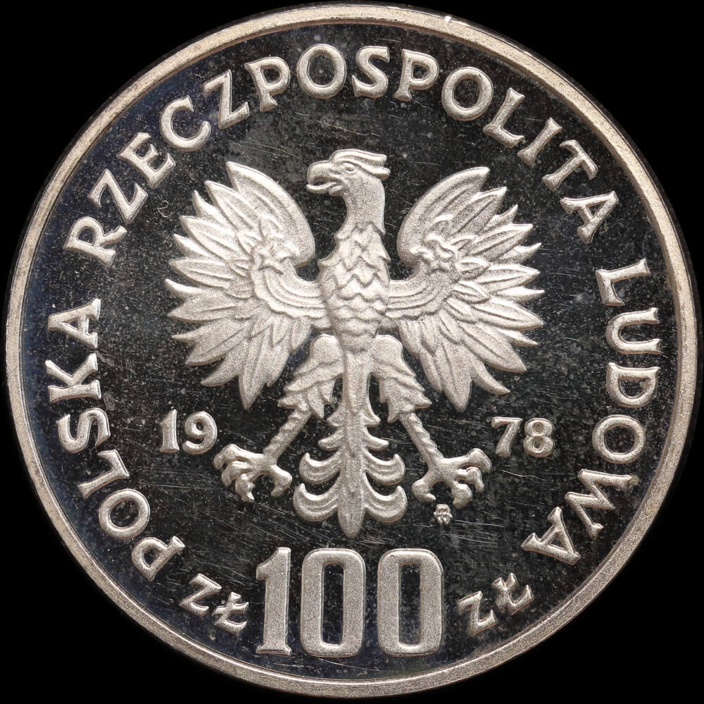 Poland 1978 Silver Proof Coin 100 Zlotys Y#93 Moose product image
