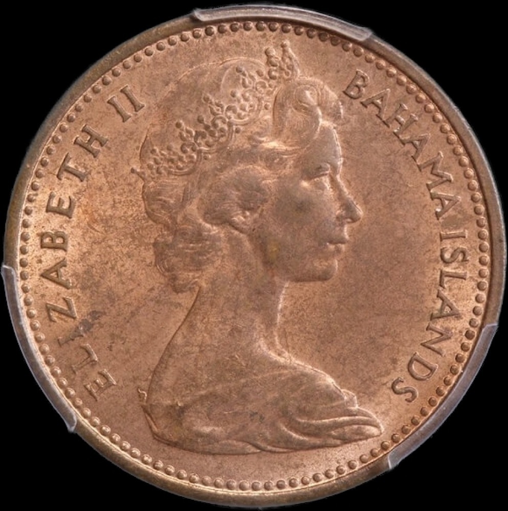 New Zealand/Bahamas 1967 2 Cent Mule KM#33 PCGS MS64RB product image