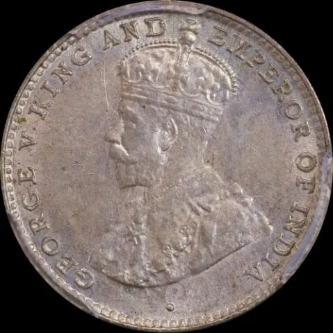 Ceylon 1920-B Silver 10 Cents KM#104a PCGS MS63