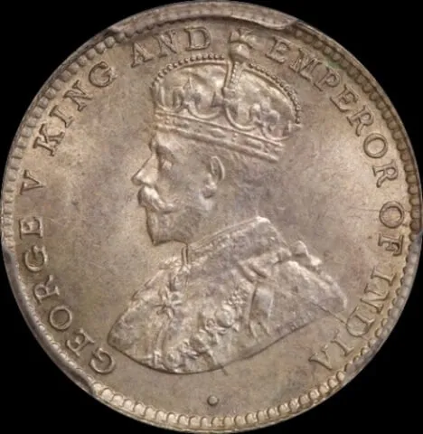 Ceylon 1926 Silver 10 Cents KM#104a PCGS MS65