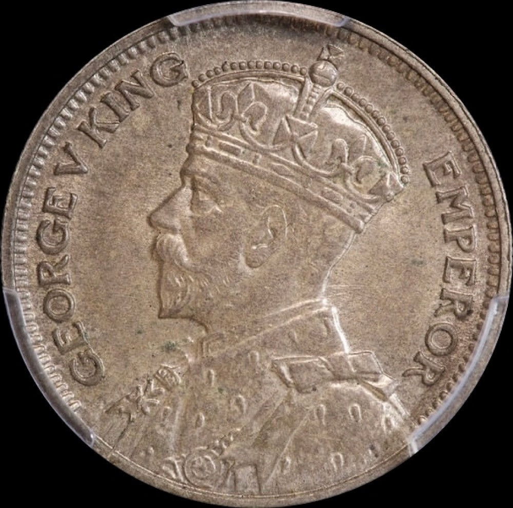 Fiji 1934 Silver Sixpence KM#3 PCGS MS62