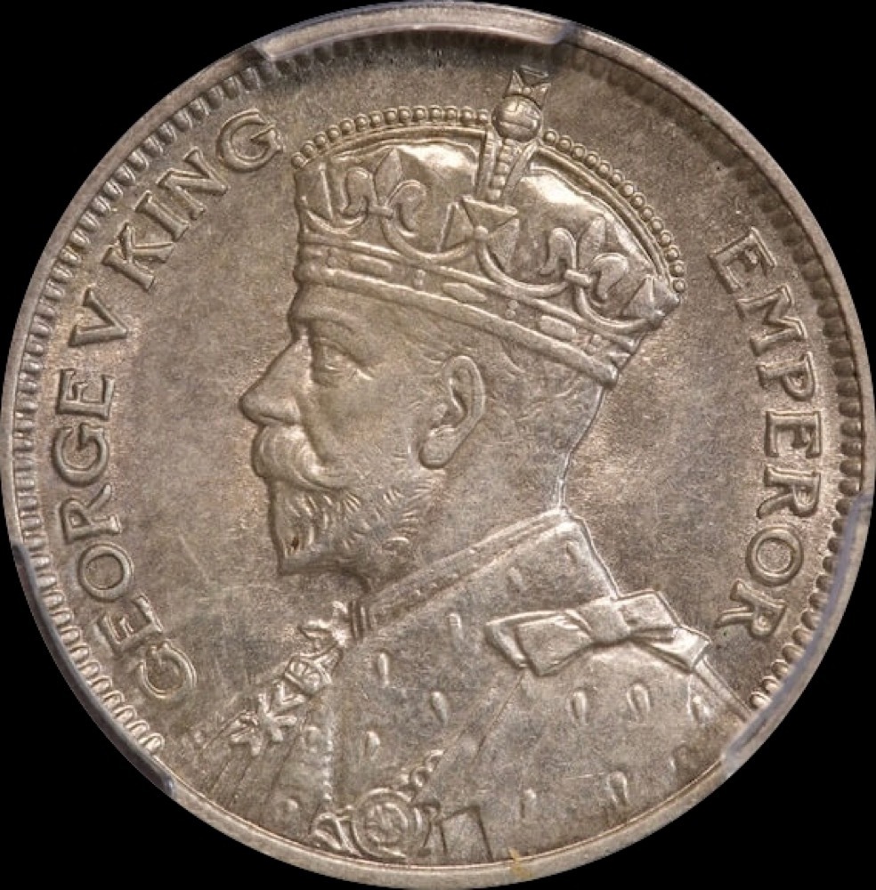 Fiji 1935 Silver Sixpence KM#3 PCGS MS63