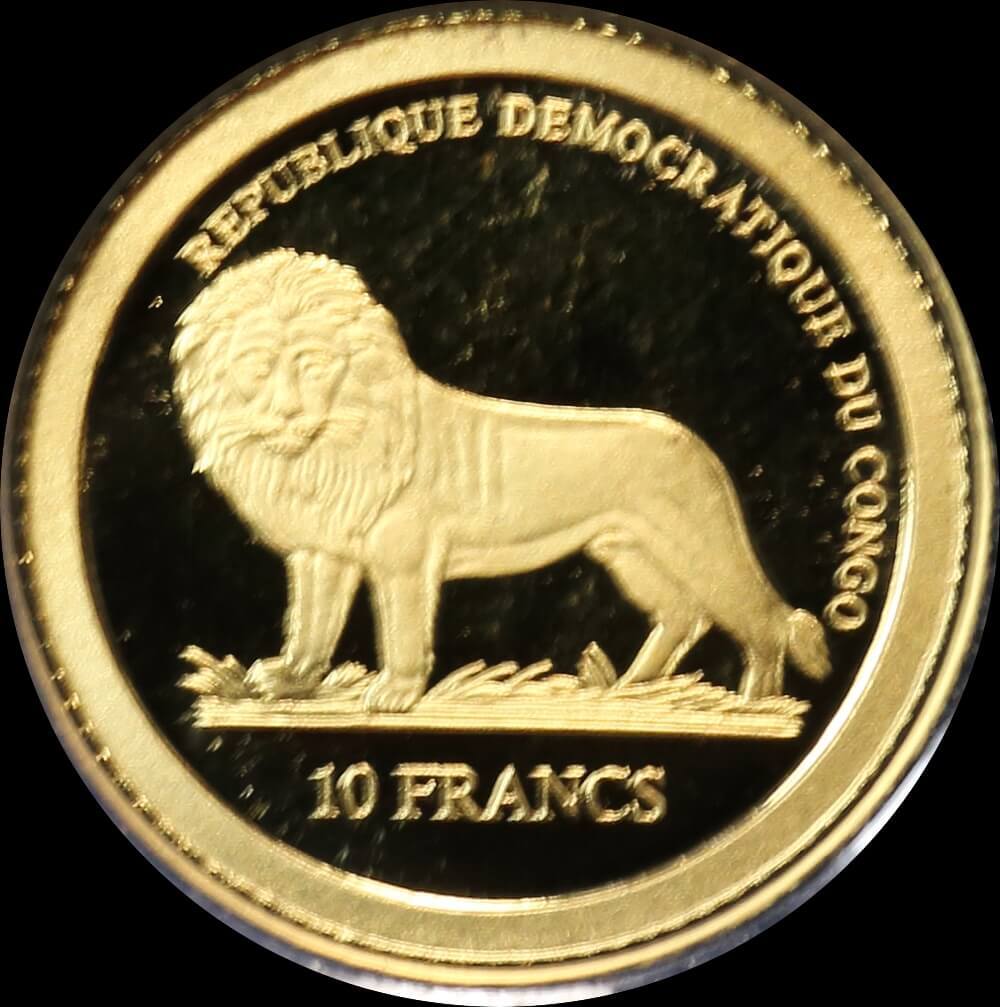 Democratic Republic of Congo 2006 Gold Half Gram Coin Owl of Athens product image