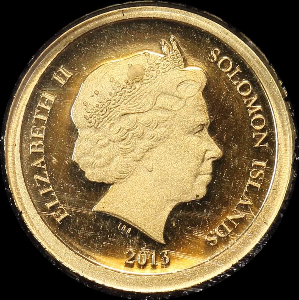 Solomon Islands 2013 Gold Half Gram Coin Nefertiti product image