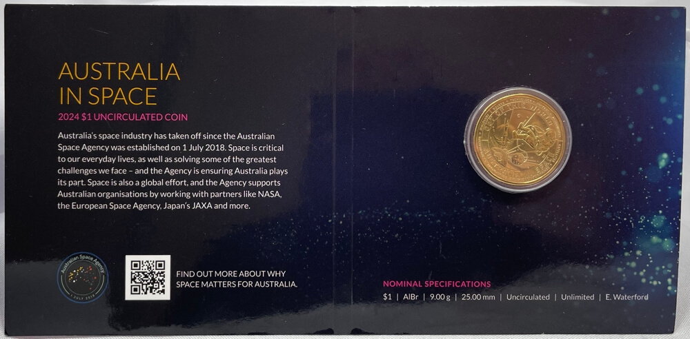 2024 1 Dollar Uncirculated Coin C Mintmark Australia in Space