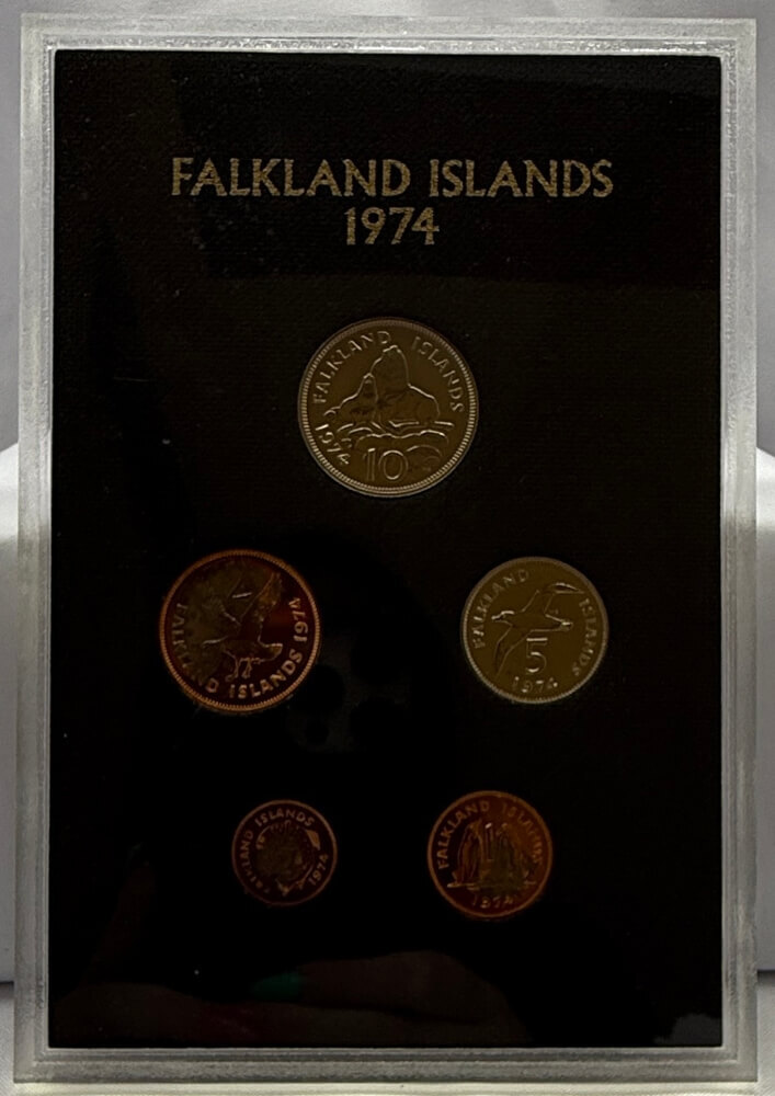 1974 Coinage of The Falkland Islands 5 Coin Set product image
