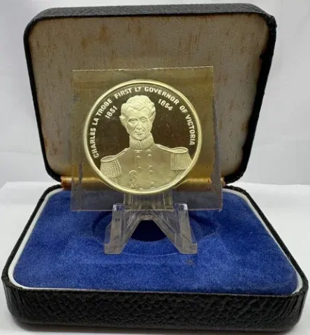 1975 Silver Proof Medal La Trobe Centenary