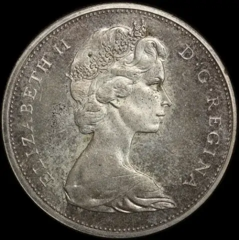 Canada 1965 Silver 1 Dollar KM#54 Uncirculated product image