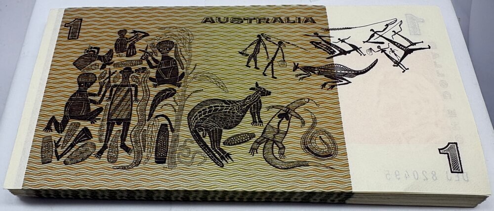 1979 $1 Bundle of 100 Notes Knight/Stone R77 No Strap