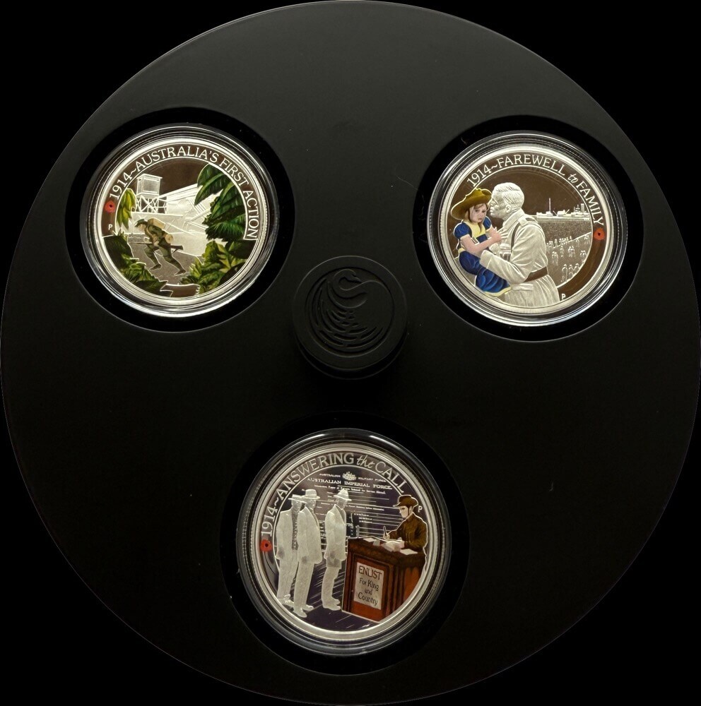 2014 The ANZAC Spirit 100th Anniversary Coin Series ¬Ω Oz Silver Three-Coin Set  product image