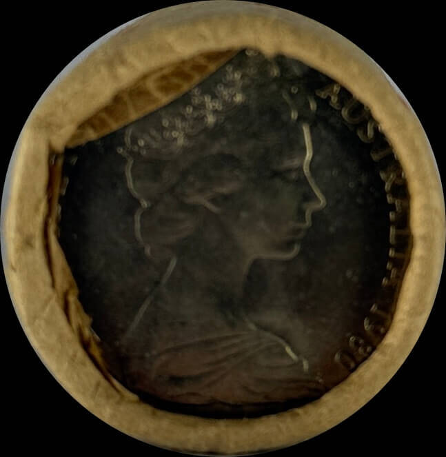 1980 50 Cent Mint Roll - Heads/Tails