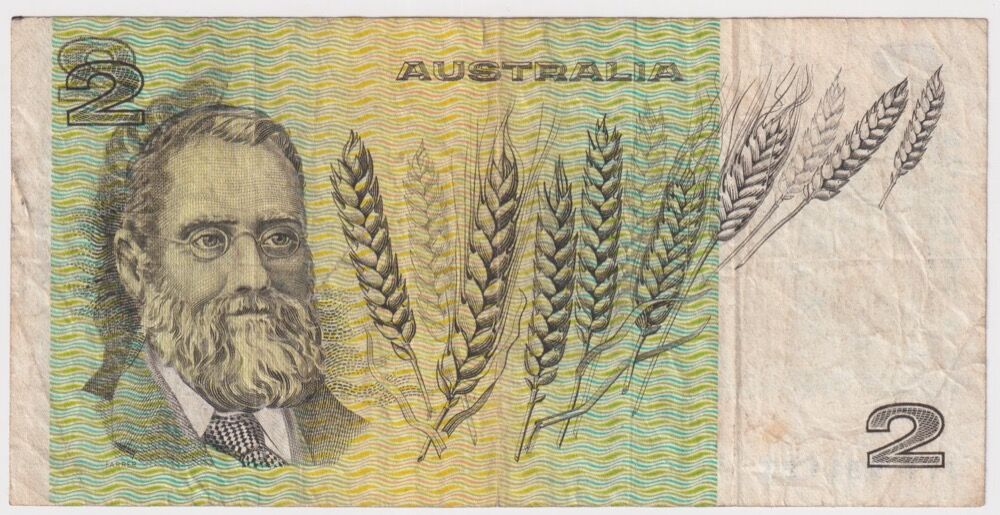 1979 $2 Note Knight/Stone R87 Wet Ink Transfer AVF