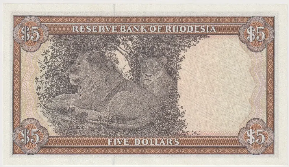 Rhodesia 1978 5 dollars P#32 Uncirculated