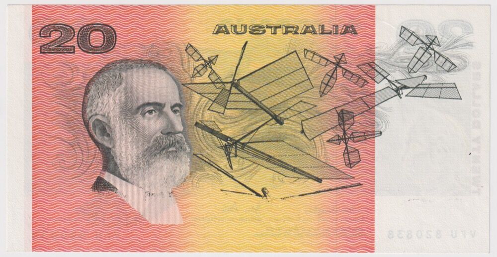 1979 $20 Note OCR-B Serials Side Thread Knight/Stone Missing Intaglio Error R407B Uncirculated