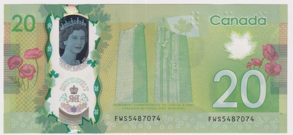Canada 2015 20 Dollars Wilkins/Poloz P# 108d Uncirculated product image