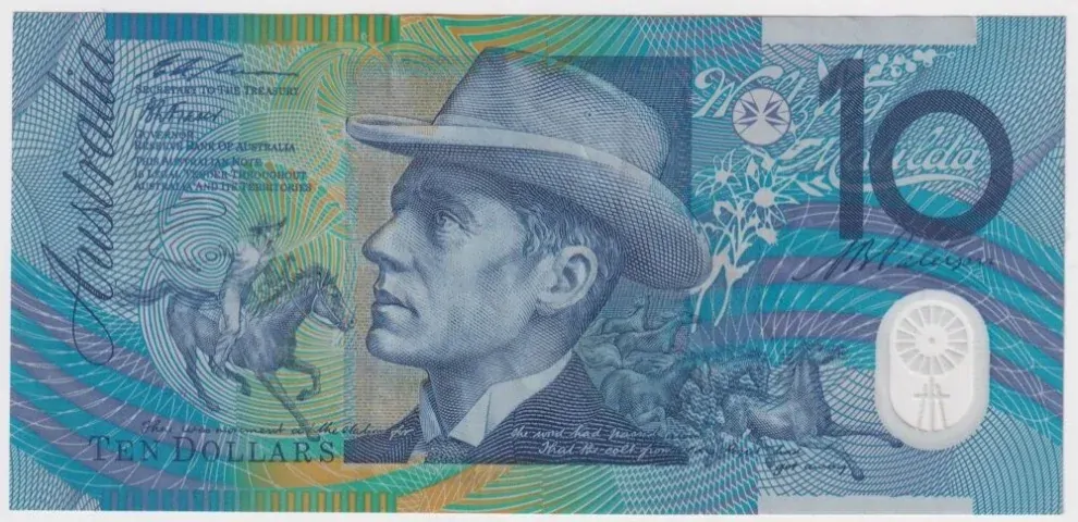 1993 $10 Note Fraser/Evans R316a good VF Solid Serial Number EH 93333333