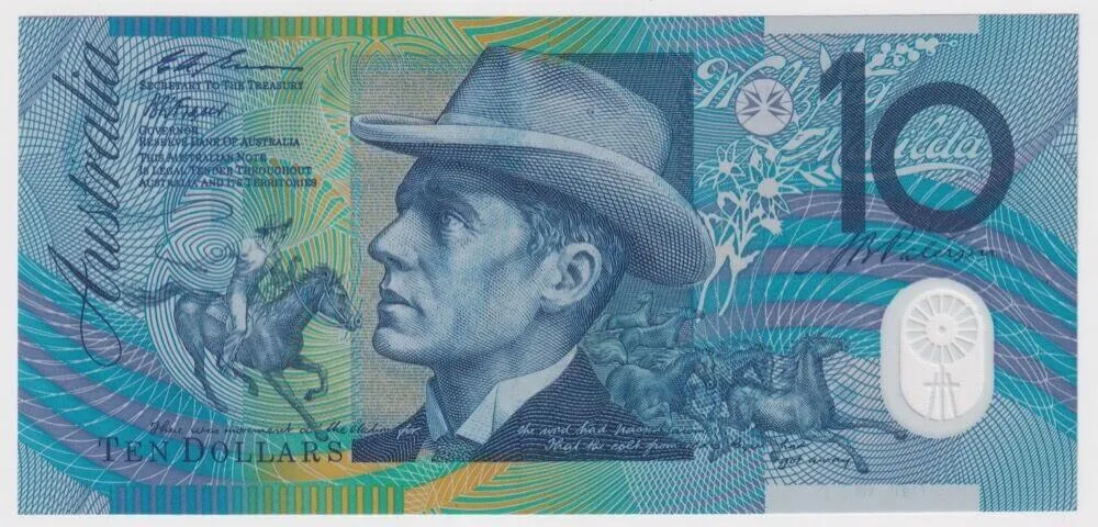 1993 $10 Note Fraser/Evans R316a Uncirculated - Radar Serial HD 93 771177