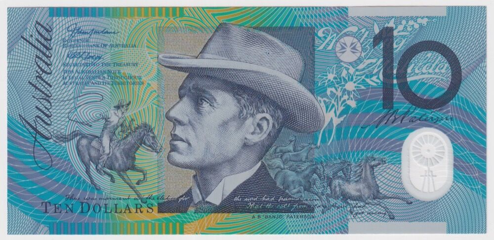 2003 $10 Note  Macfarlane/Henry R320b Uncirculated - Solid Serial BJ 03 444444