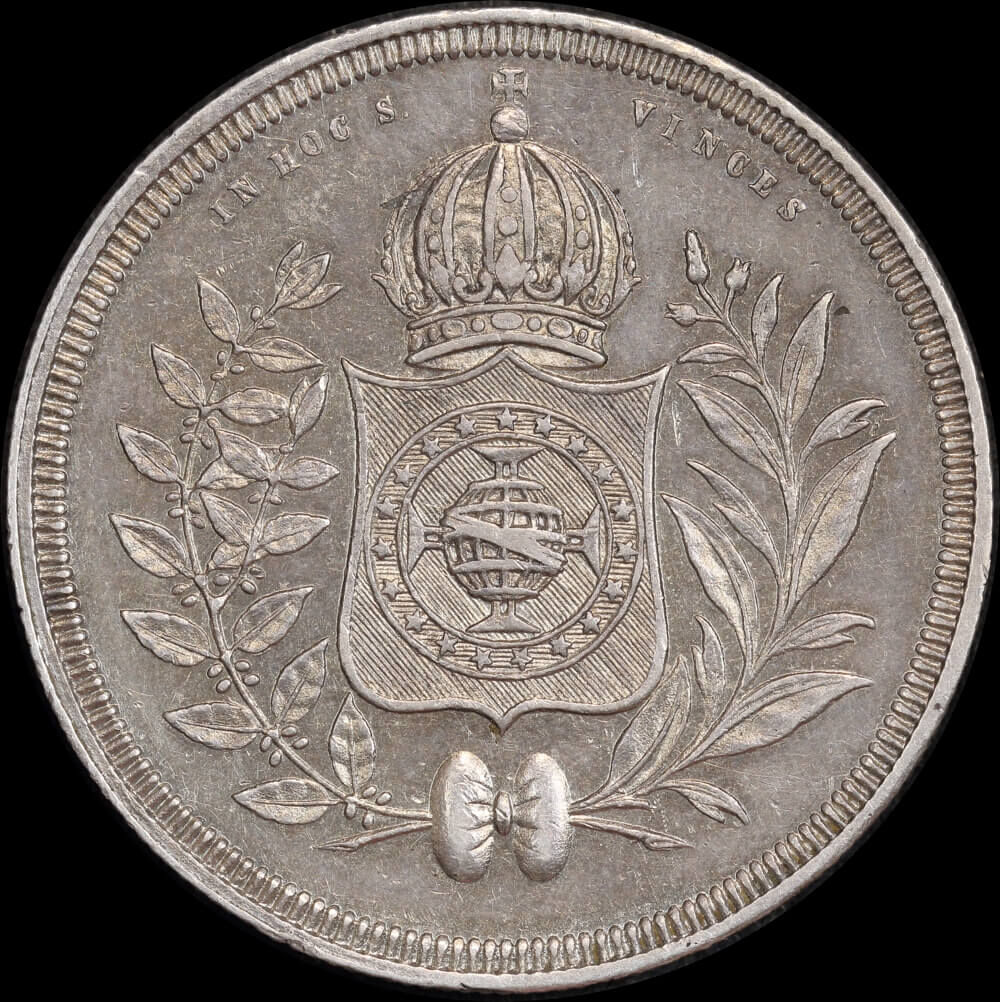 Brazil 1834 Silver 1,200 Reis KM#454 good VF product image